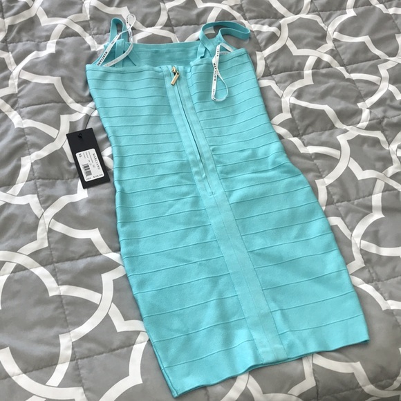 Marciano Chesna Bandage Dress Bisera Blue XS NWT - Picture 3 of 8